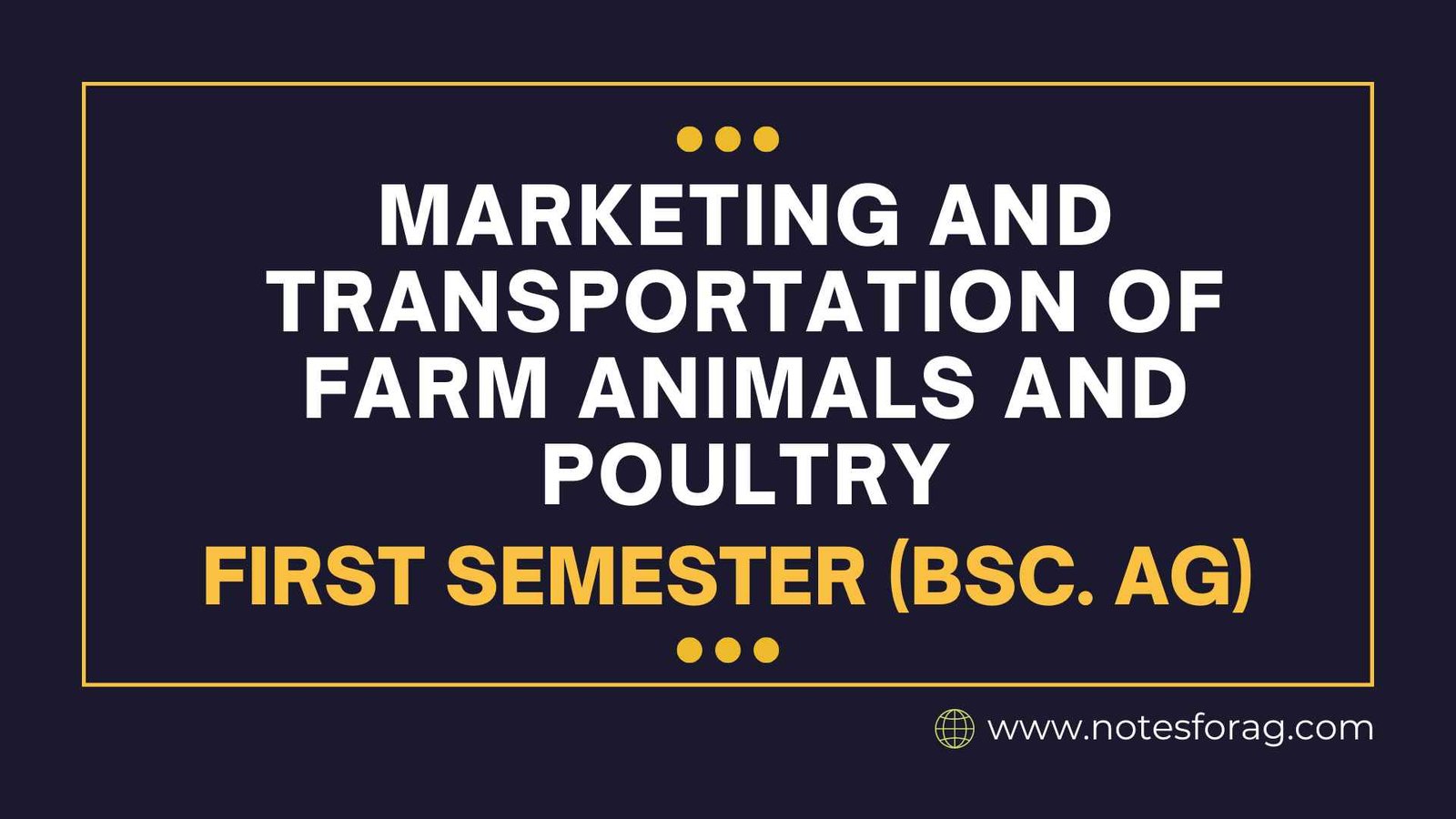 Marketing and transportation of farm animals and poultry
