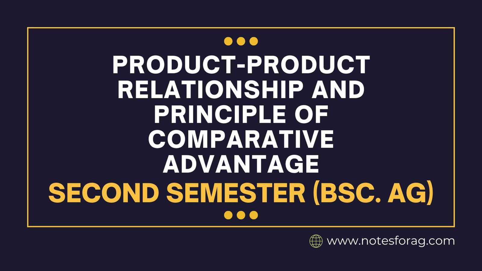 Product-product relationship and principle of comparative advantage