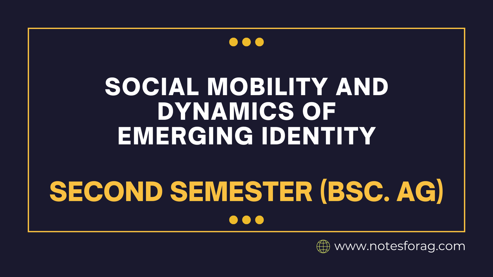 Social mobility and dynamics of emerging identity