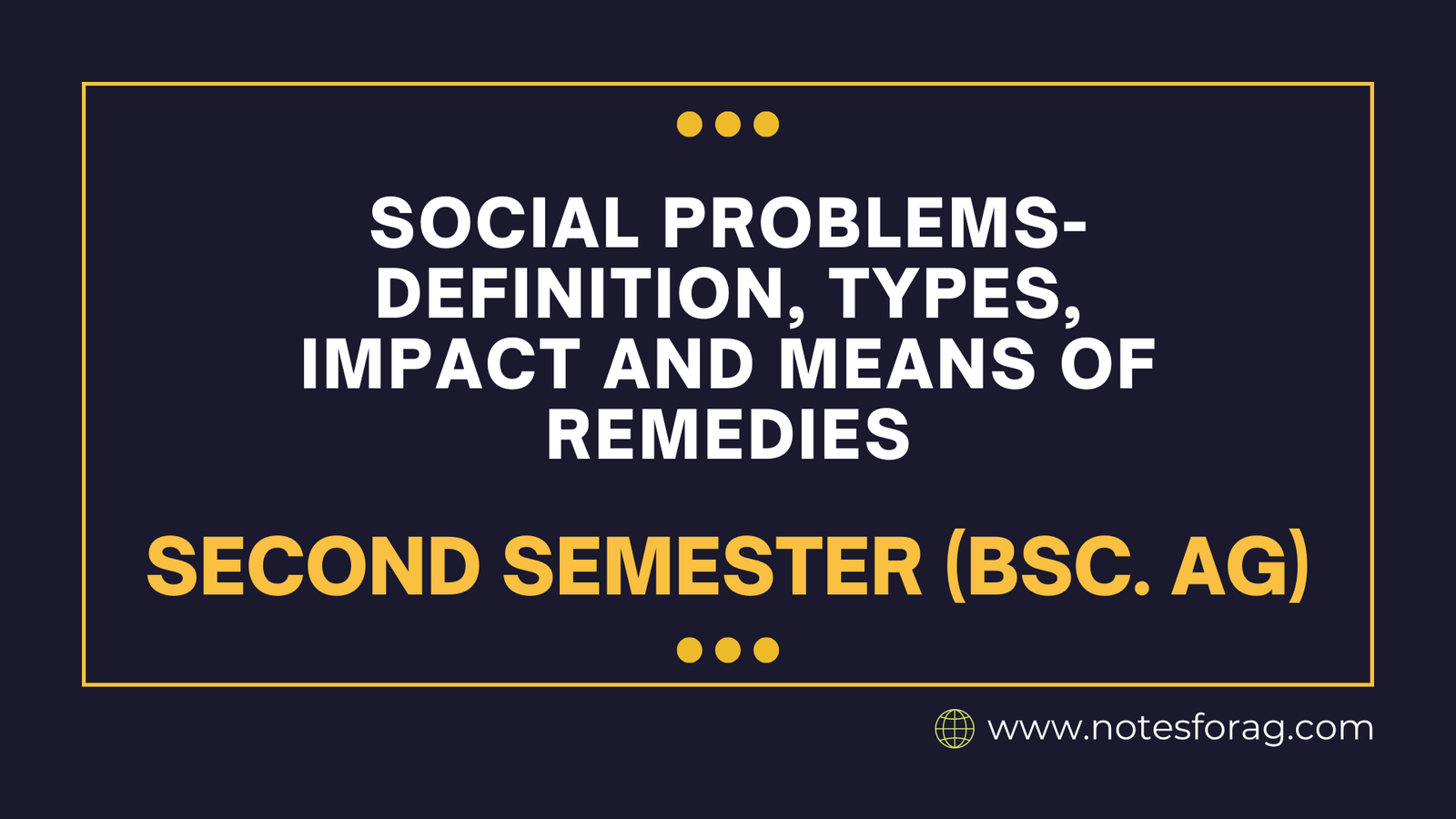 Social problems- Definition, Types, Impact and Means of Remedies