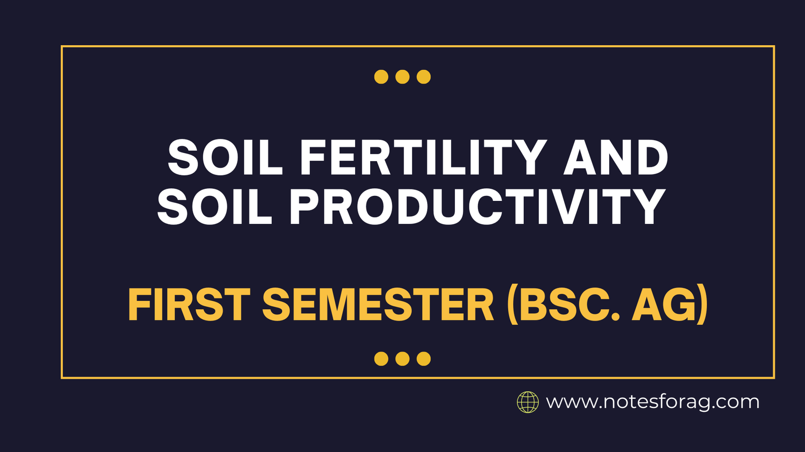 Soil Fertility and Soil Productivity