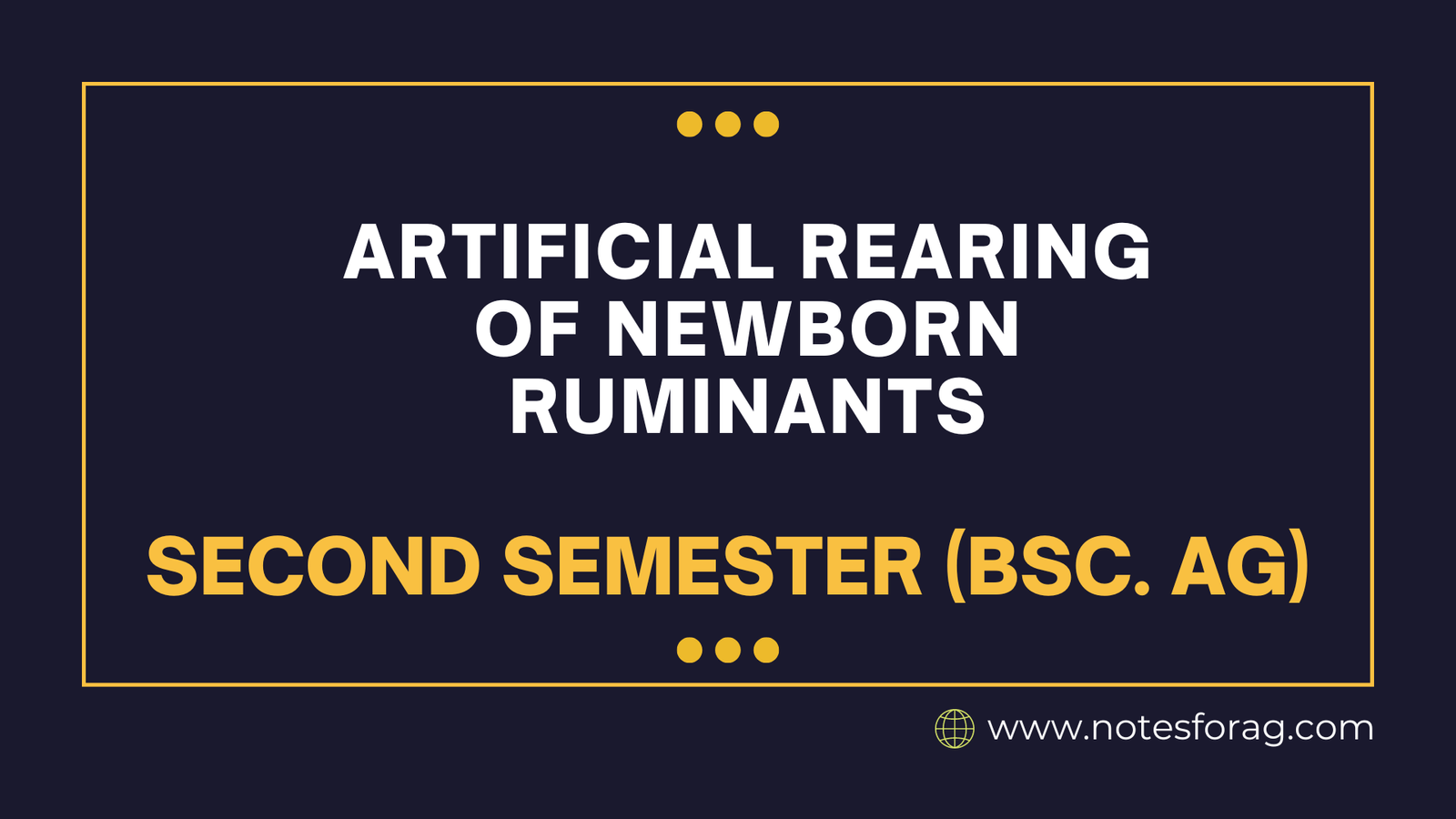 Artificial rearing of newborn ruminants