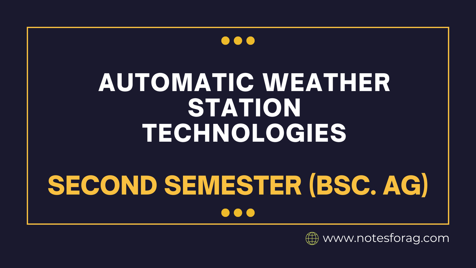 Automatic weather station technologies