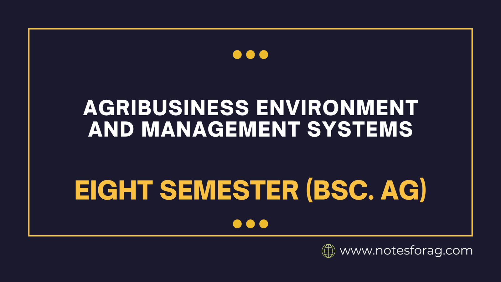 Agribusiness Environment-and-Management