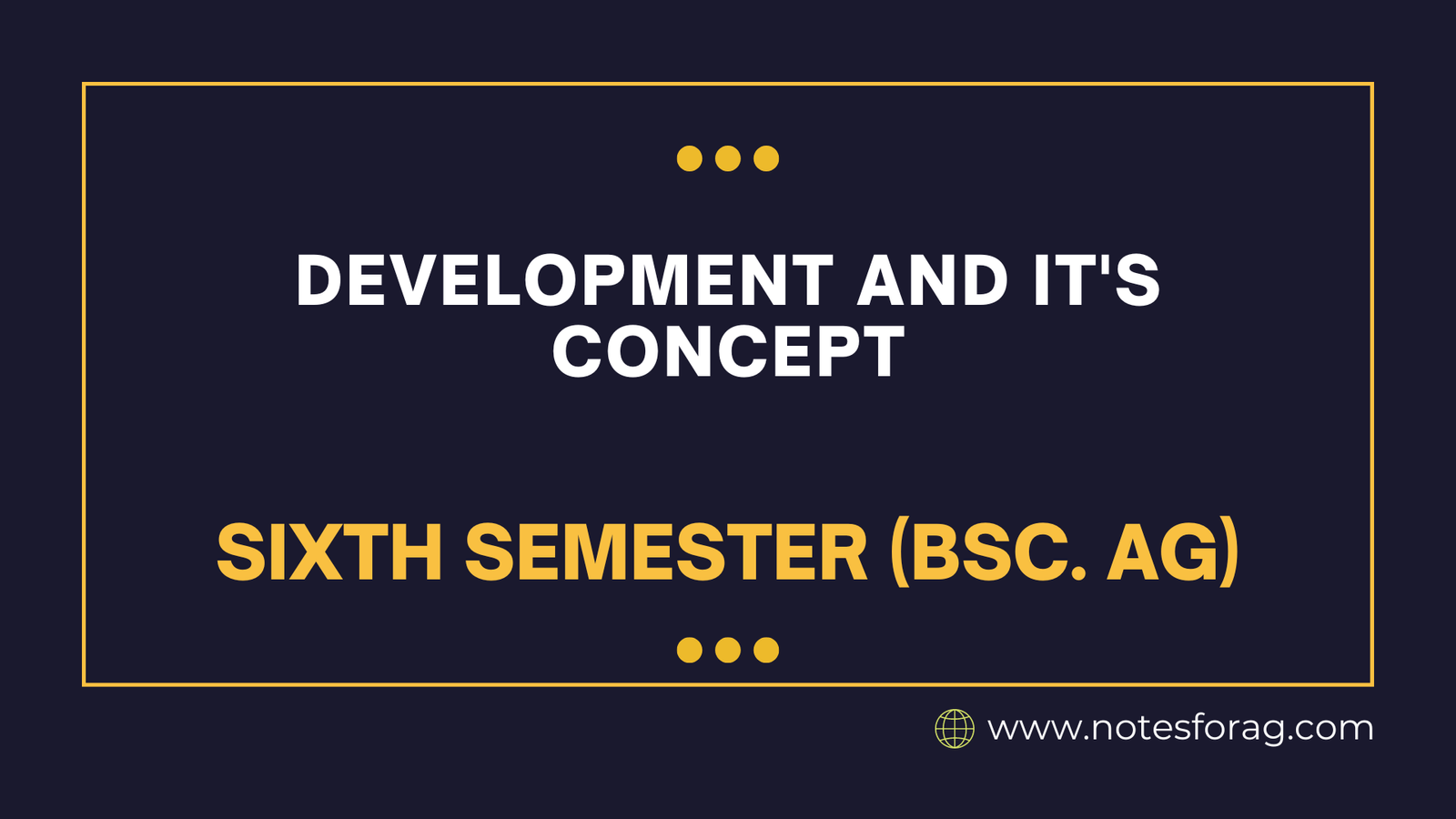 Development and it's Concept