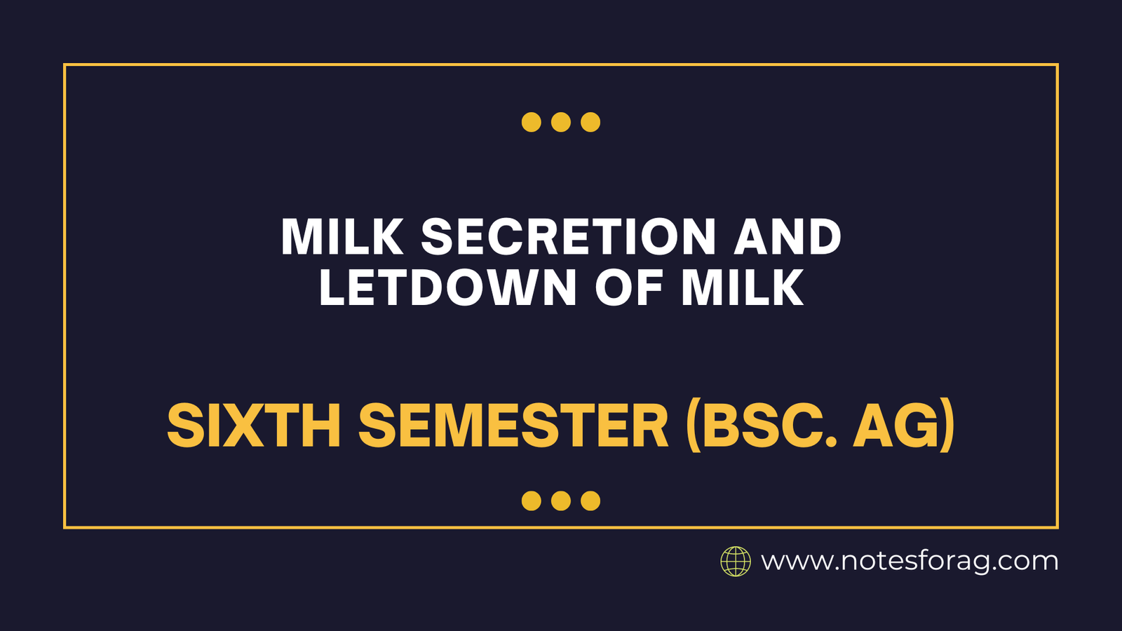 Milk Secretion and Letdown of Milk