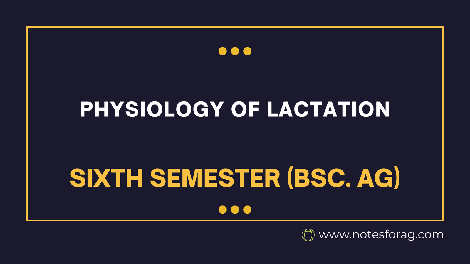 Physiology of Lactation