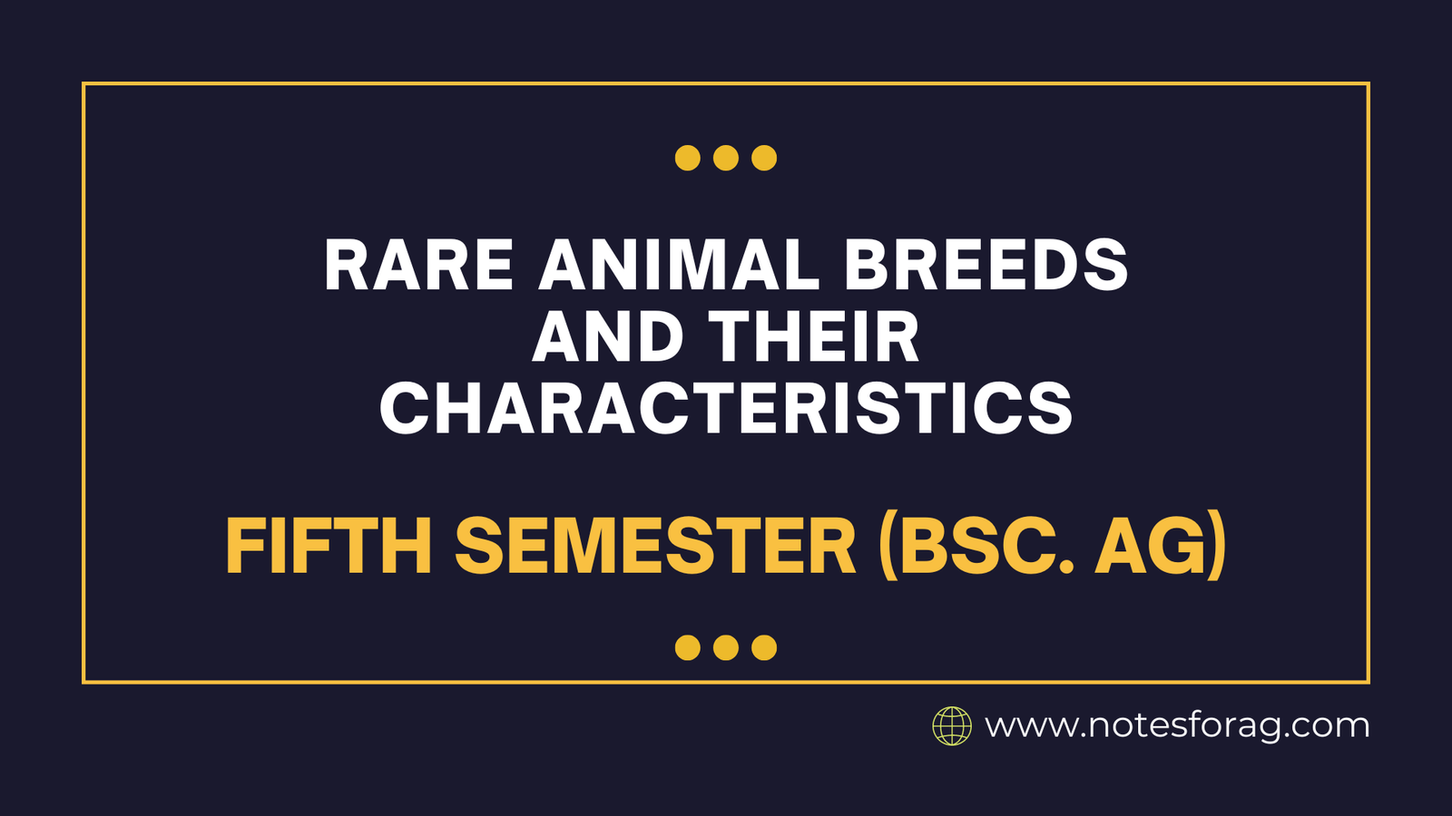 Rare Animal Breeds and Their Characteristics