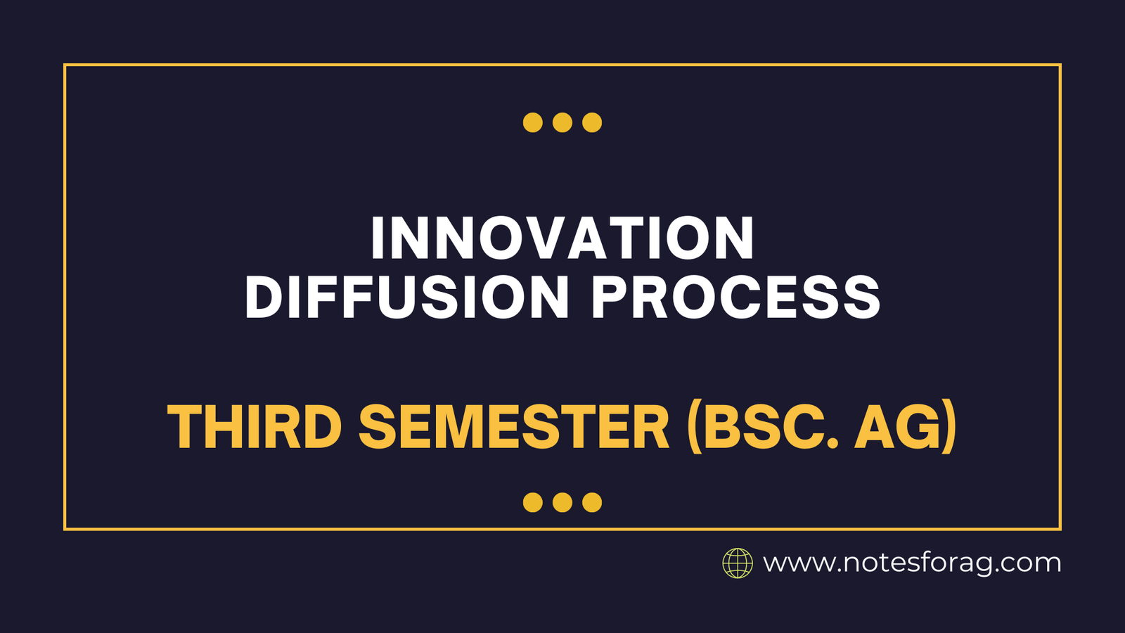 Innovation diffusion process