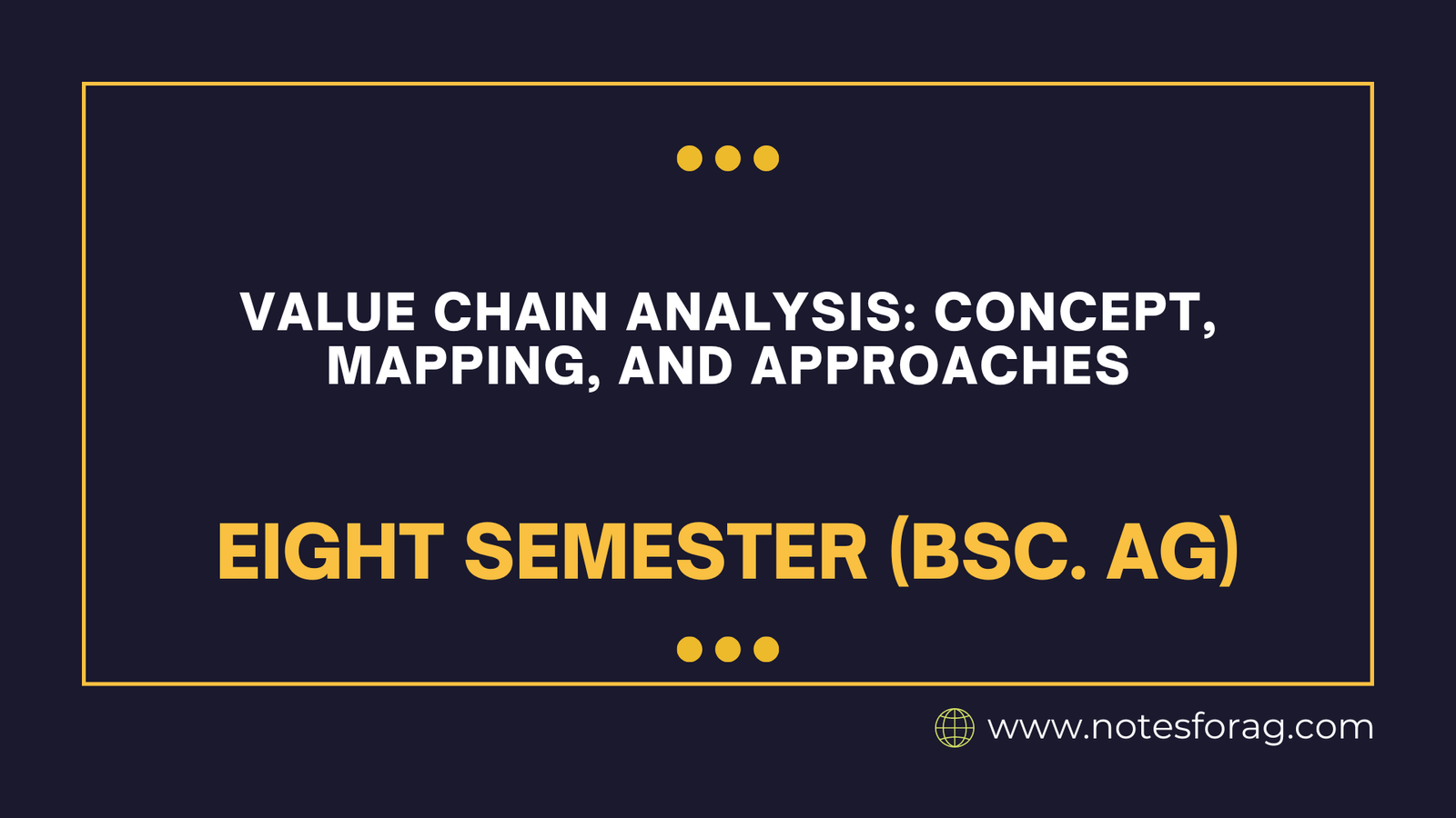 Value Chain Analysis