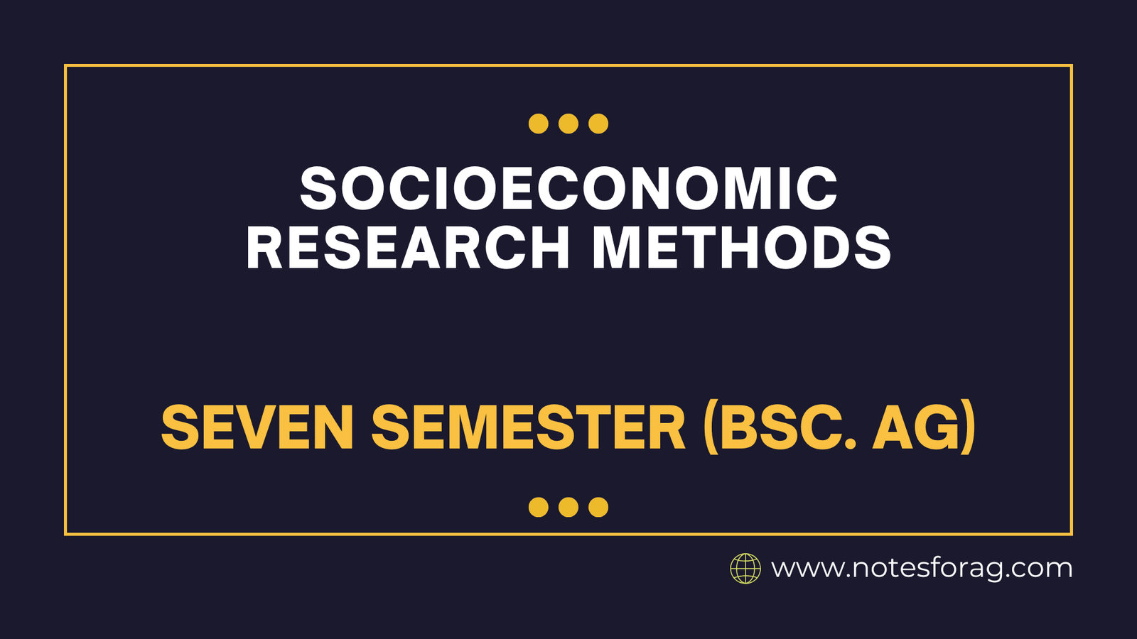 Socioeconomic research methods