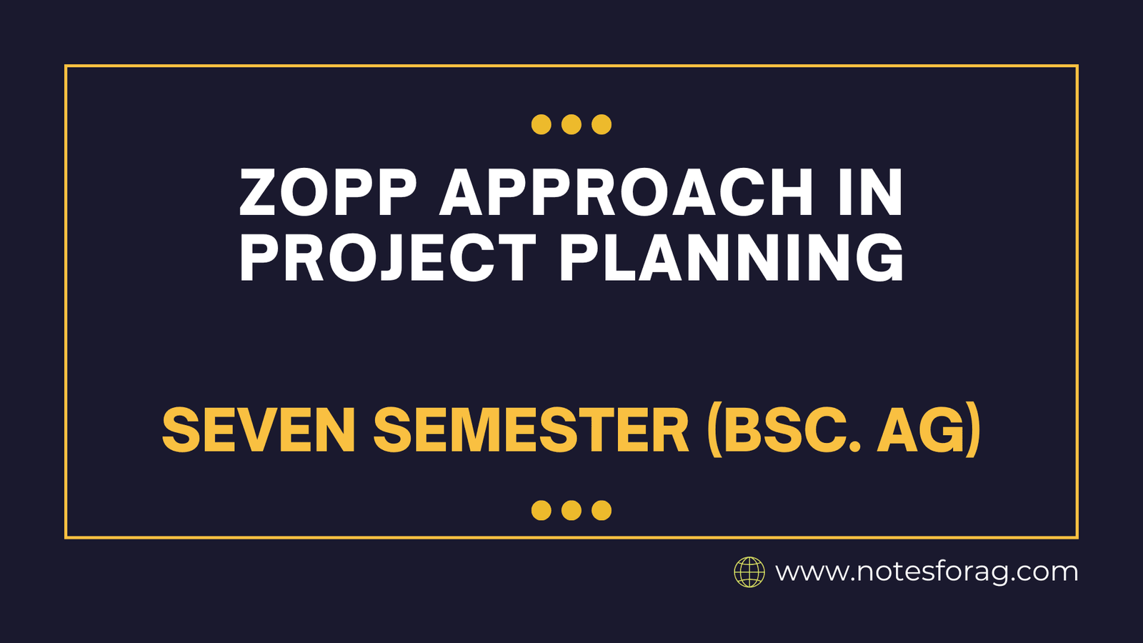 ZOPP approach in project planning
