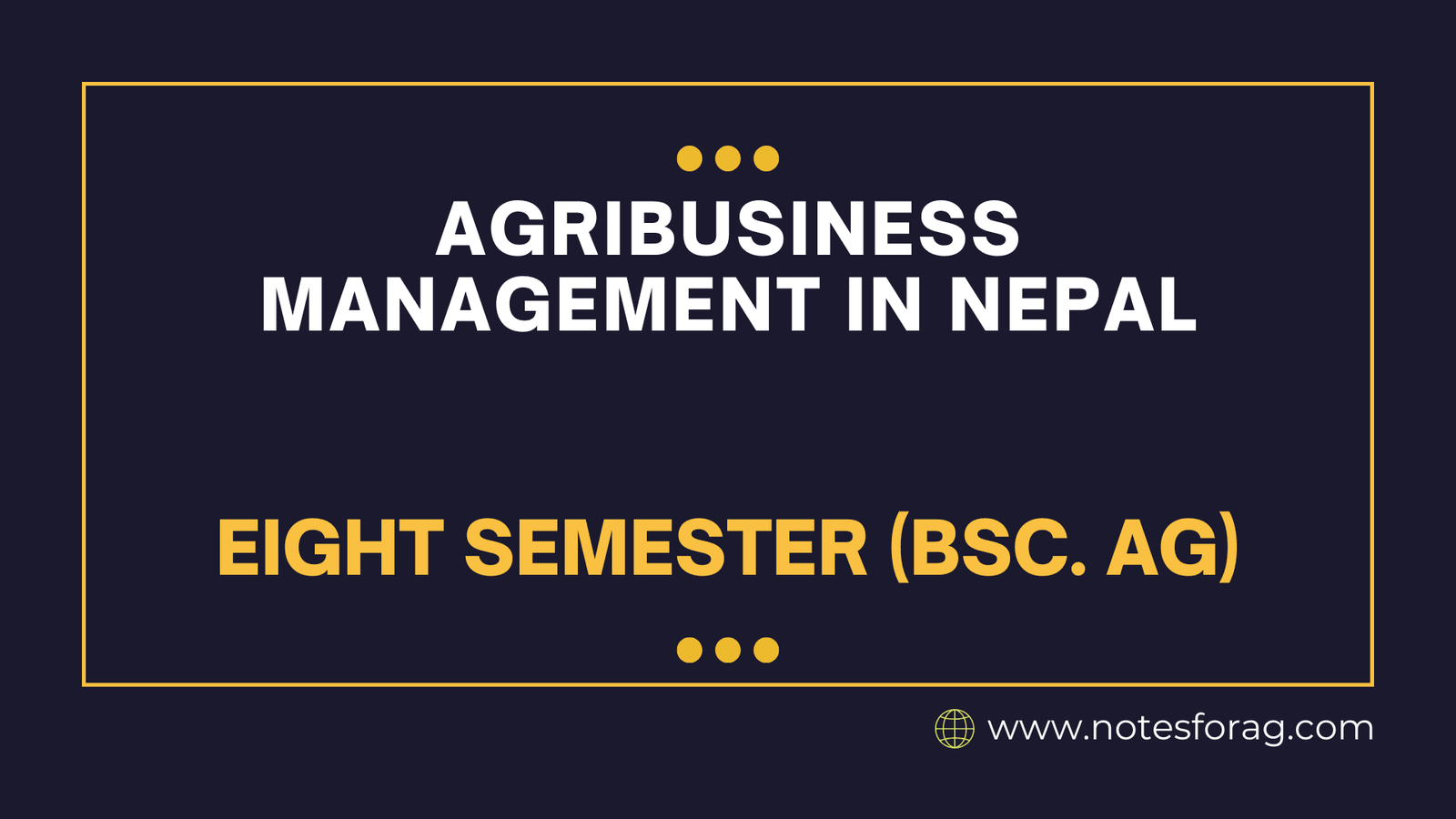 Agribusiness Management in Nepal