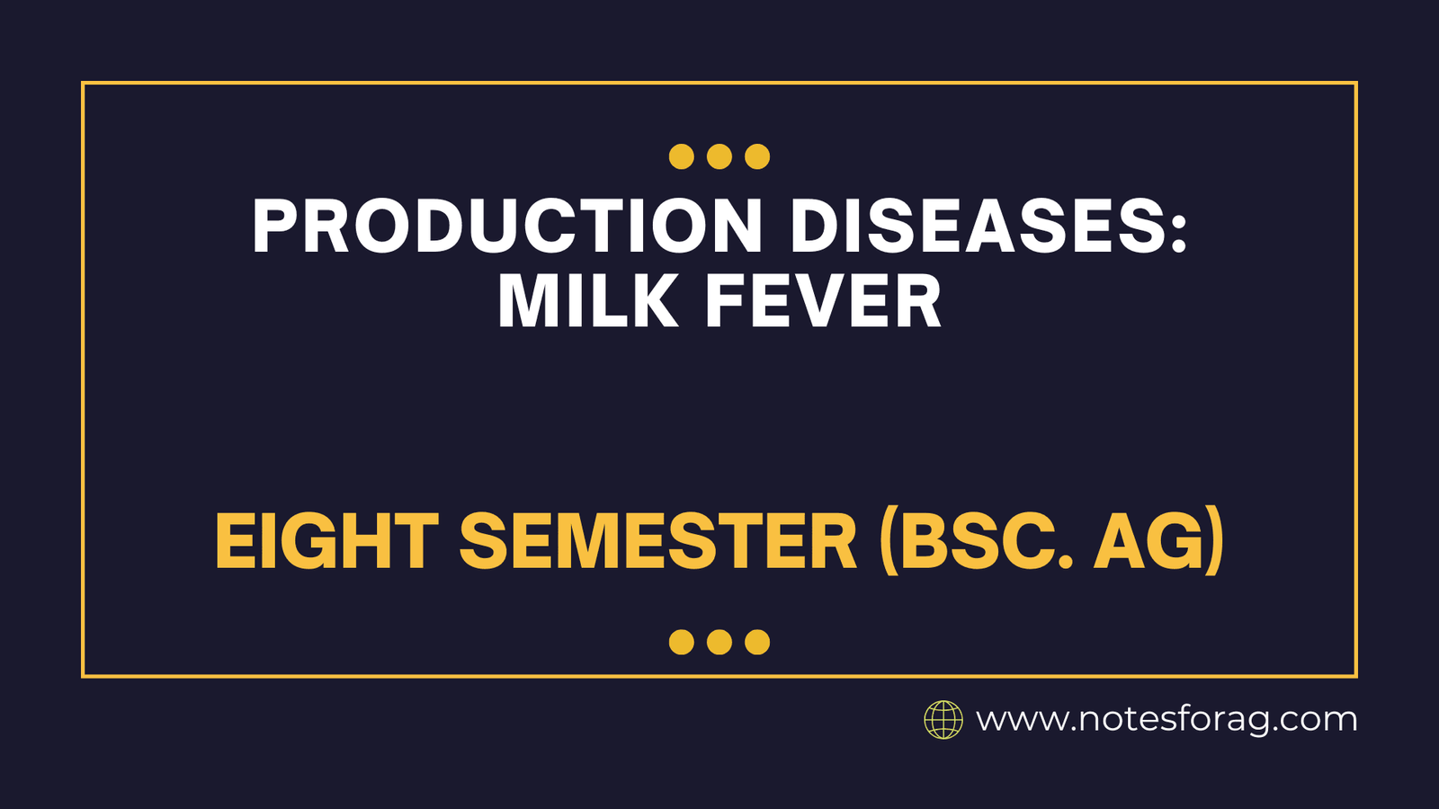 Production diseases Milk fever