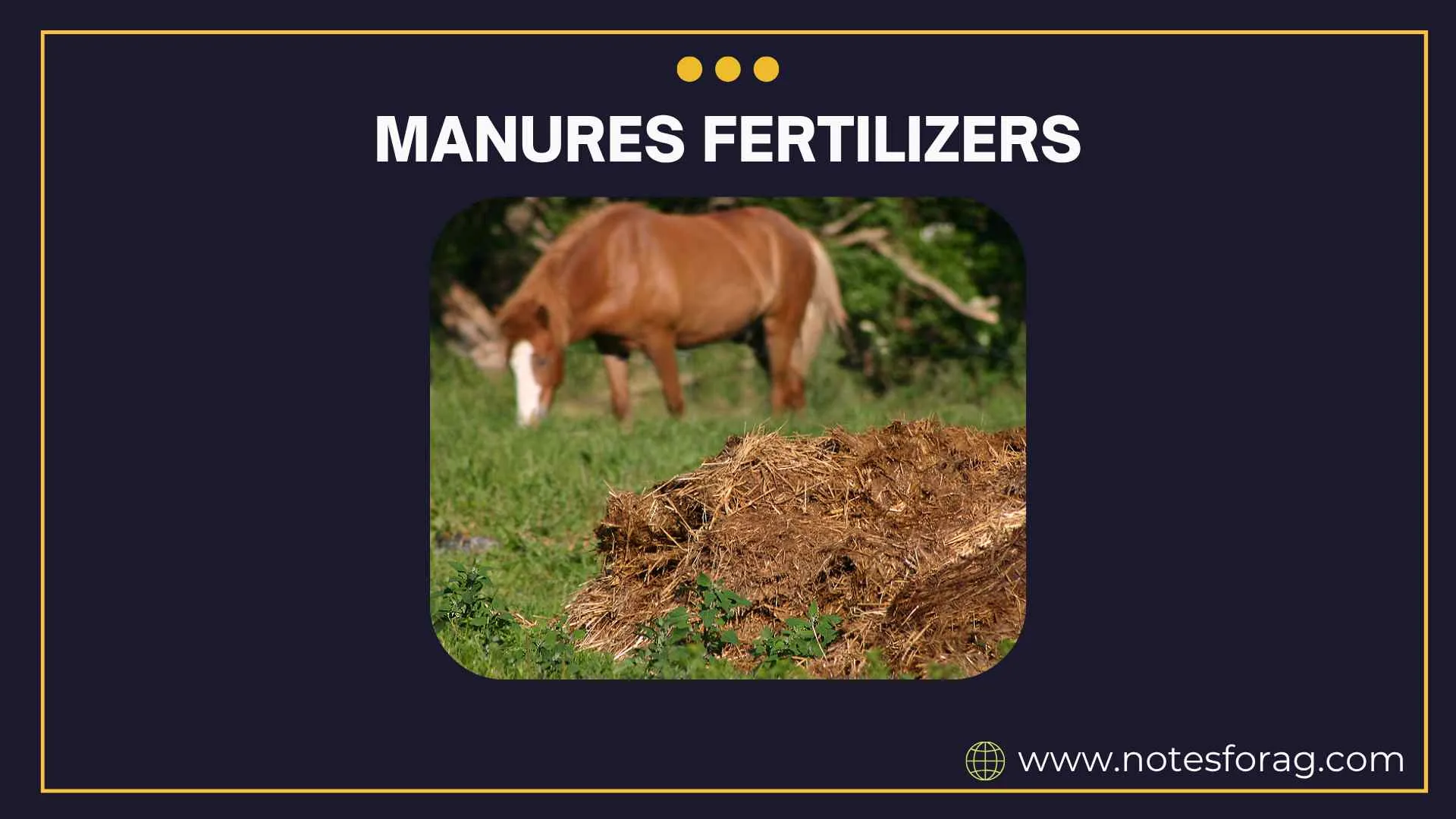 Manures fertilizers and soil fertility management
