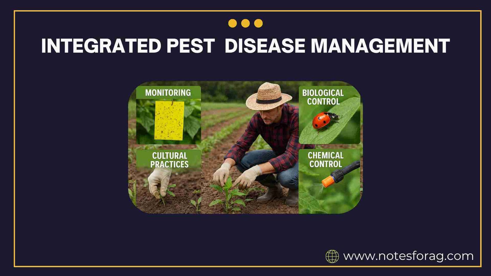 Principles of integrated pest and disease management ( IPDM )