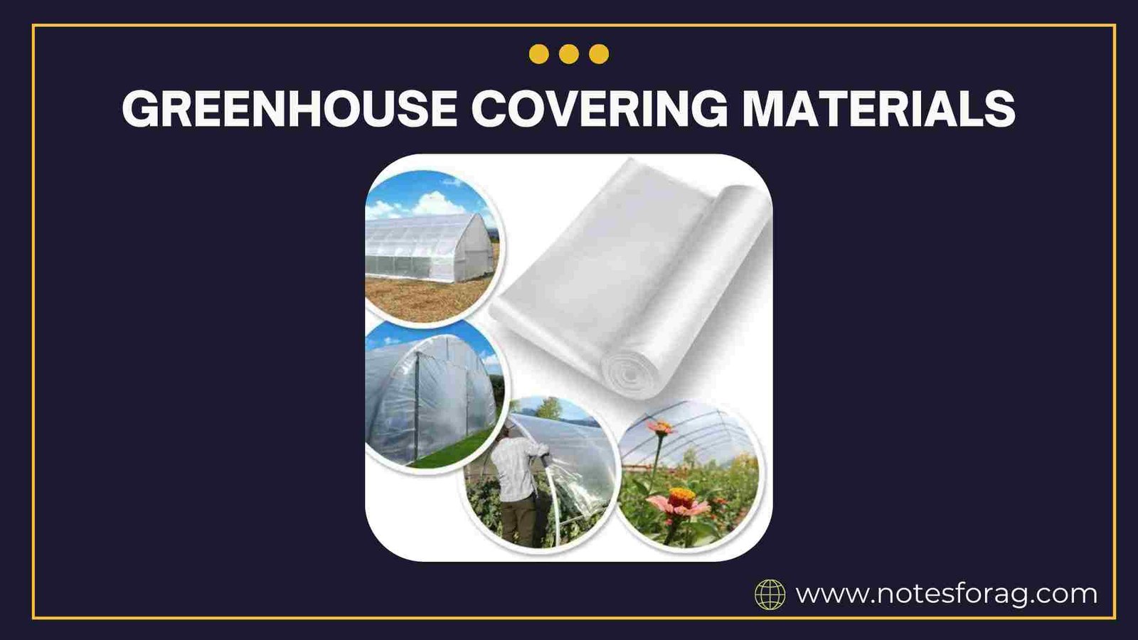 Types of greenhouse covering materials
